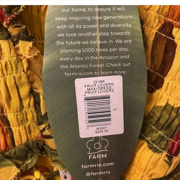 NWT Farm Rio Fruit Livers Maxi Dress - Picture 6 of 6